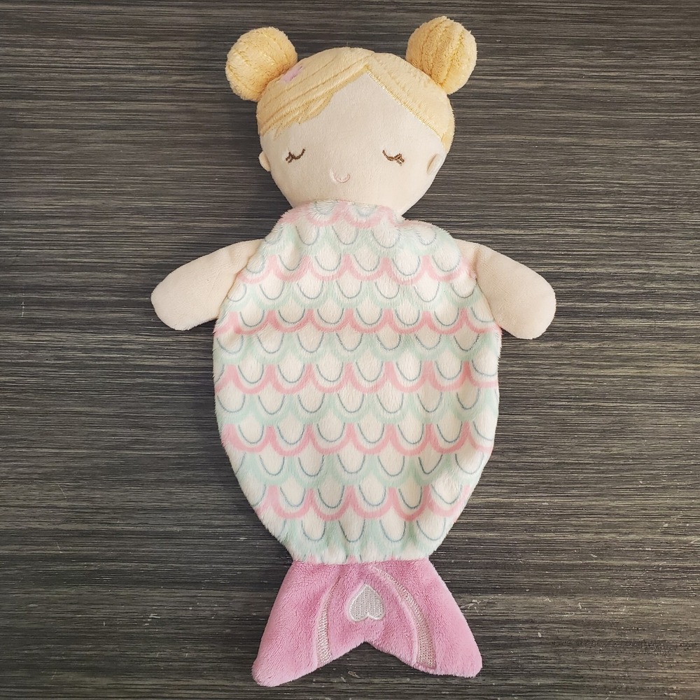 Douglas Baby MERMAID Lovey 11" Plush Stuffed Security Blanket Pre-loved